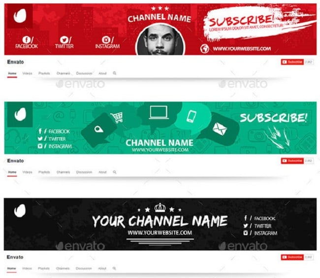 0 Best Youtube Banner Templates 21