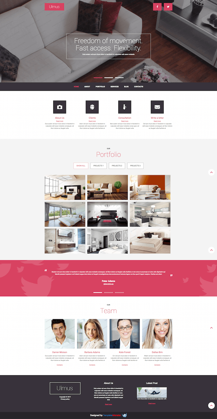 Interior & Furniture Free Joomla Template