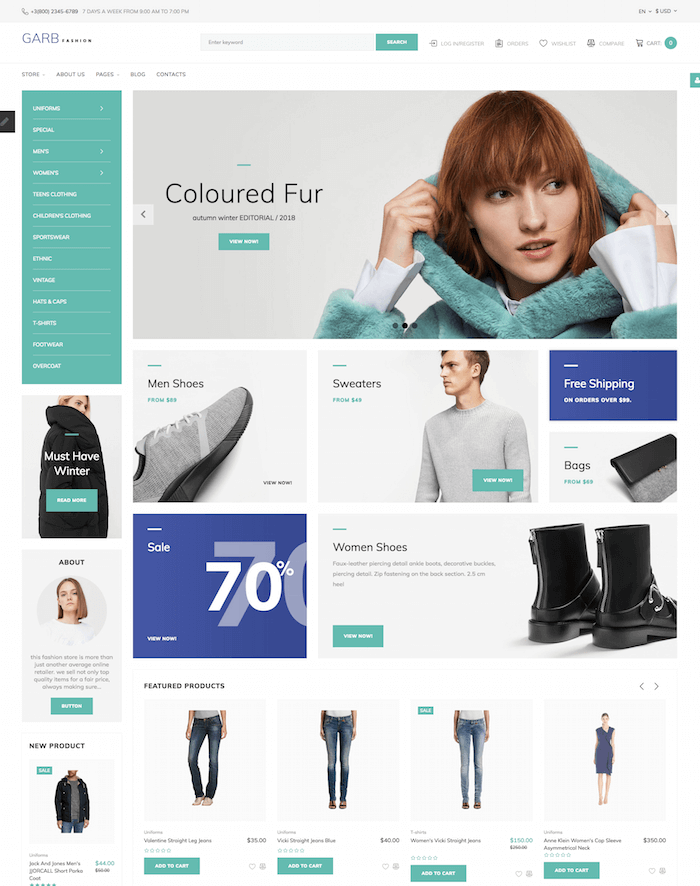 Joomla T3 eCommerce Template