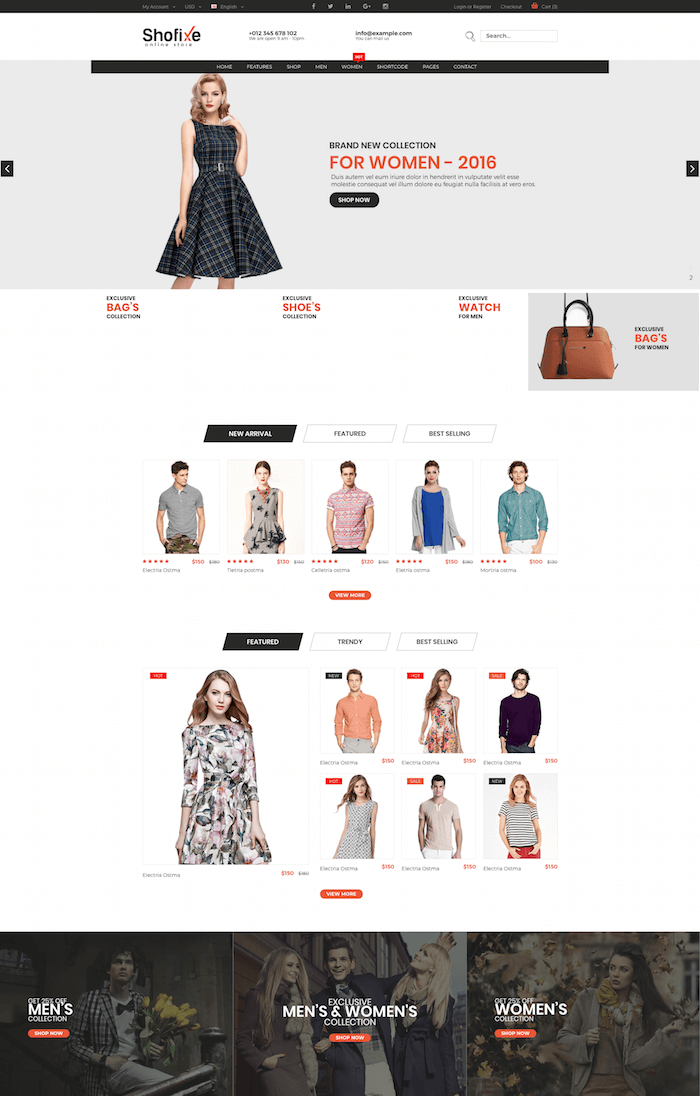 Shofixe eCommerce Template