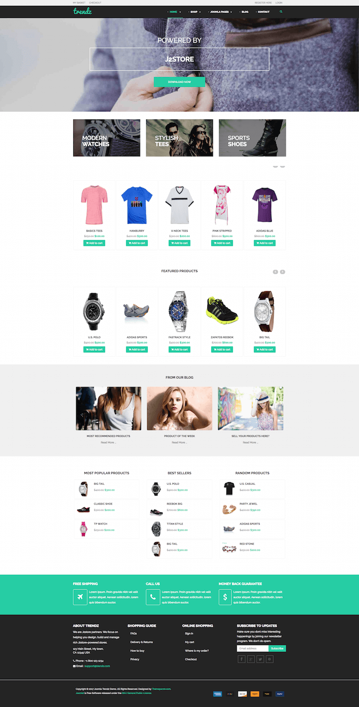 Trendz Joomla eCommerce Template