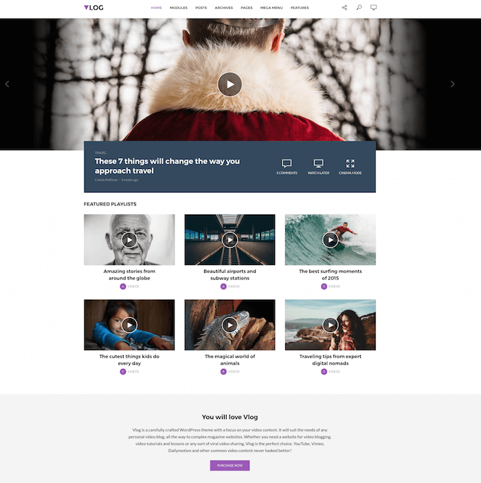 Vlog WordPress Theme