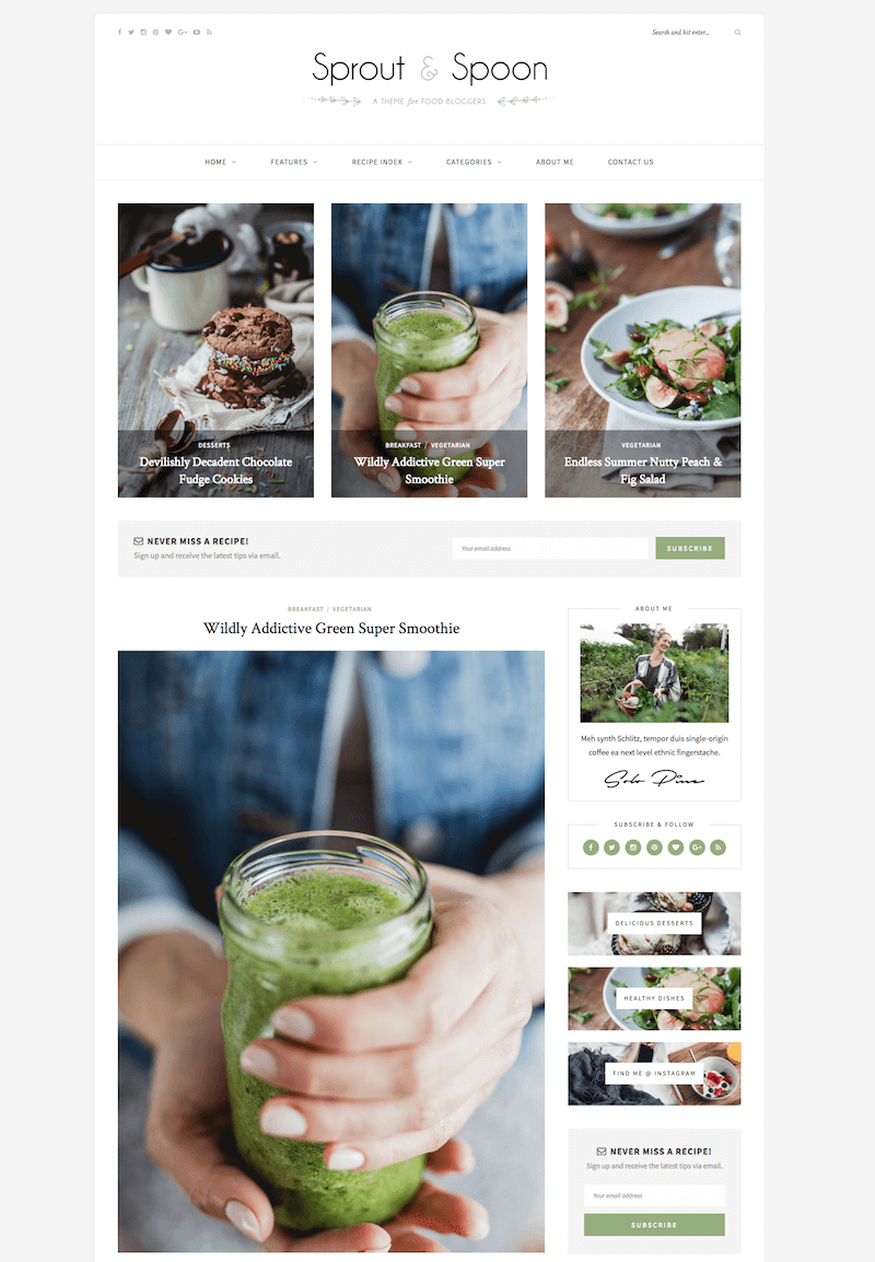 Sprout & Spoon WordPress Theme