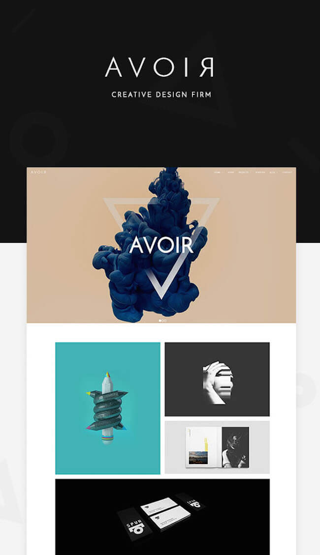 AVOIR Minimal Creative Portfolio