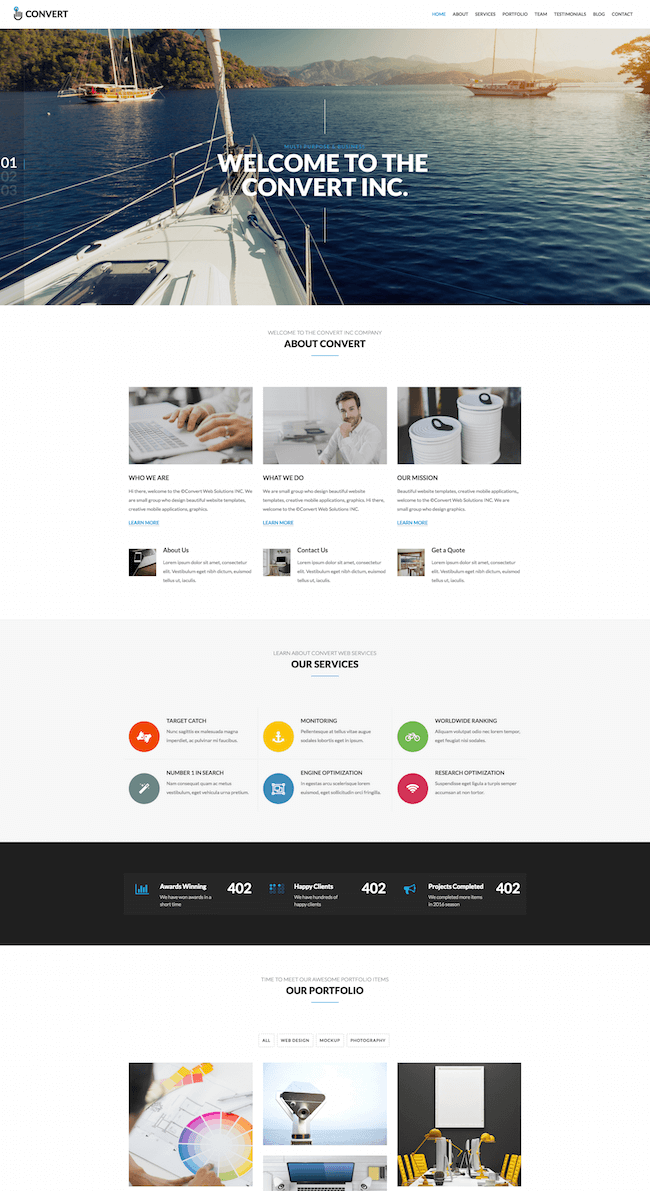 Convert HTML Multi-Purpose Site Template