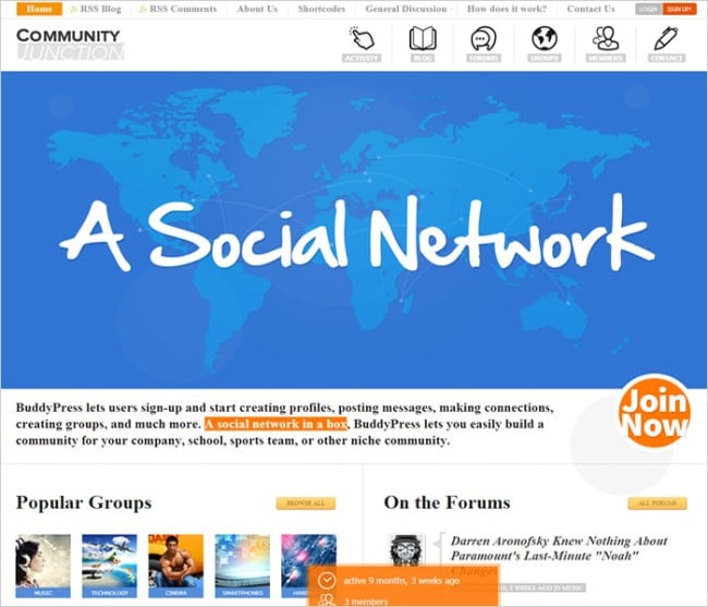 CommunityJunction-BuddyPress-Theme