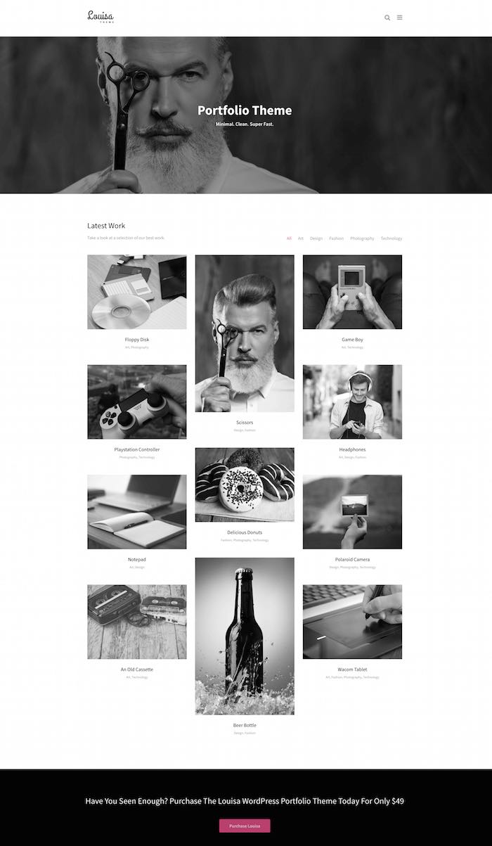 Louisa WordPress Portfolio Theme