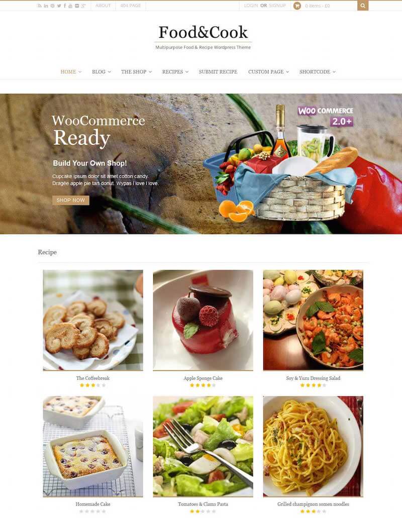 Food & Cook WordPress Theme