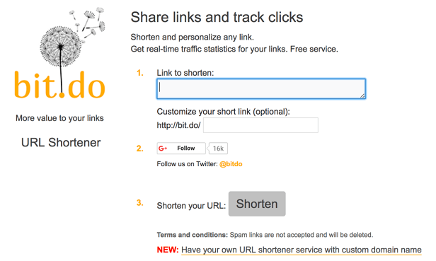 Link Shorteners, Bit.do