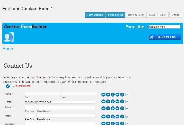 Contact Form Builder