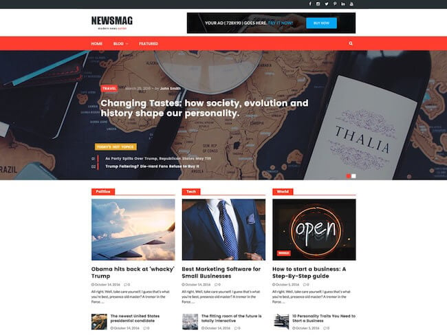 NewsMag WordPress Theme