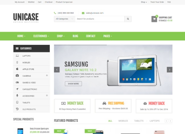 unicase amazon theme