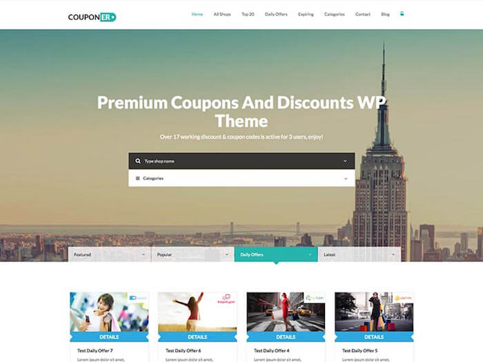 Couponer daily deal theme