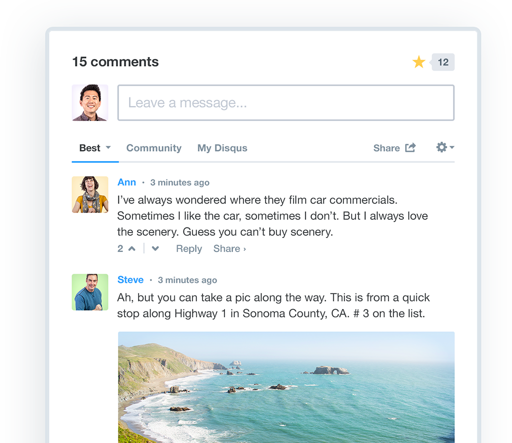 Native advertising, disqus