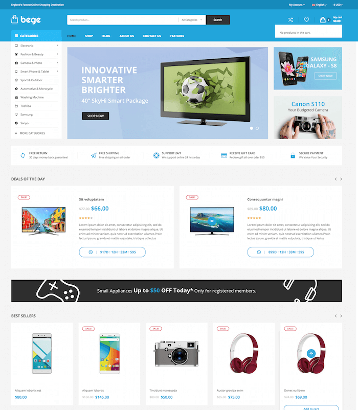 Bege Daily Deal Theme