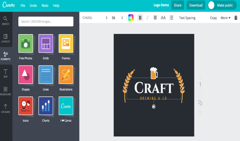 Canva for creating logo