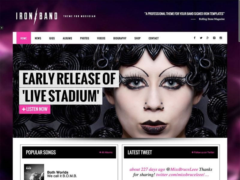 Ironband WordPress Theme