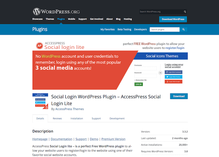 AccessPress Social Login Lite