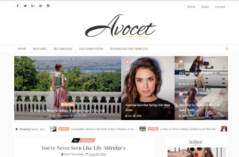 Avocet Blogger Template