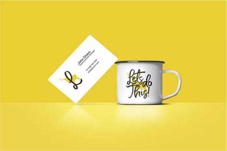 Business Card and Coffee Cup Mockup