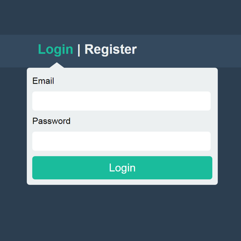 Dropdown Login Form