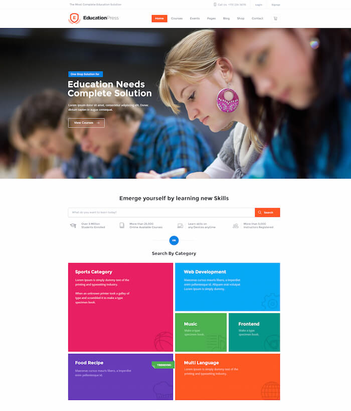 Education Press WordPress Theme