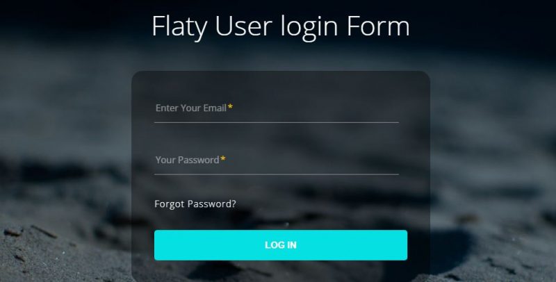 Flaty Login Form