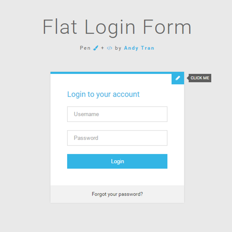 Flat Login- Signup Form