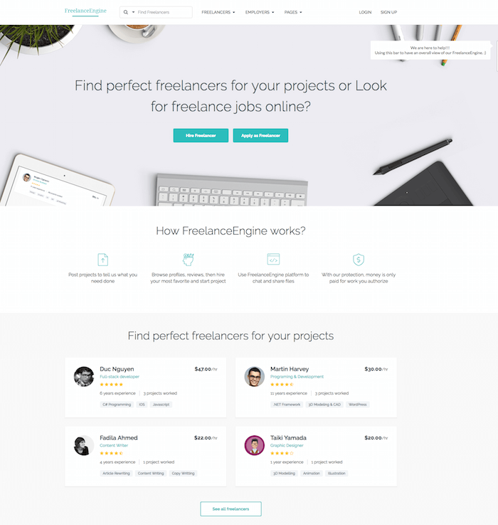 Freelance Engine Theme