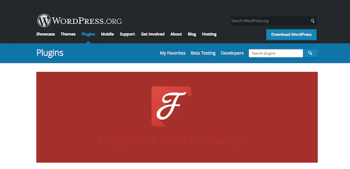 Google Web Fonts Customizer