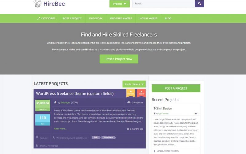 Hire Bee WordPress Theme