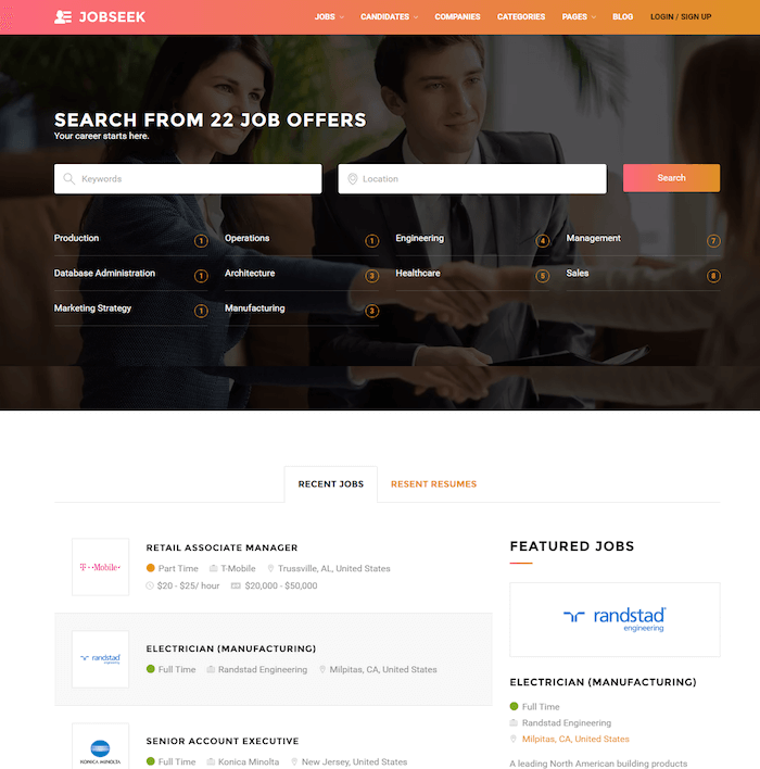 Jobseek-Job-portal-WordPress-theme