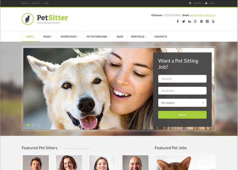 PetSitter WordPress Theme