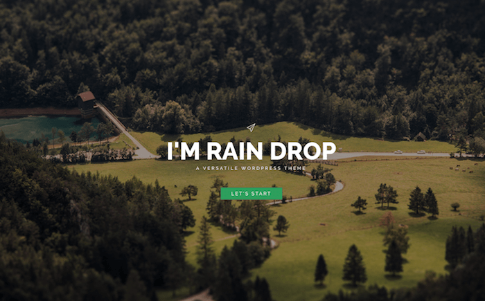 Raindrop full-screen