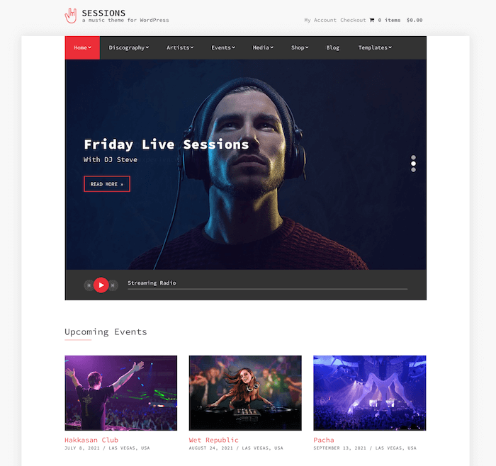 Sessions Music WordPress Theme