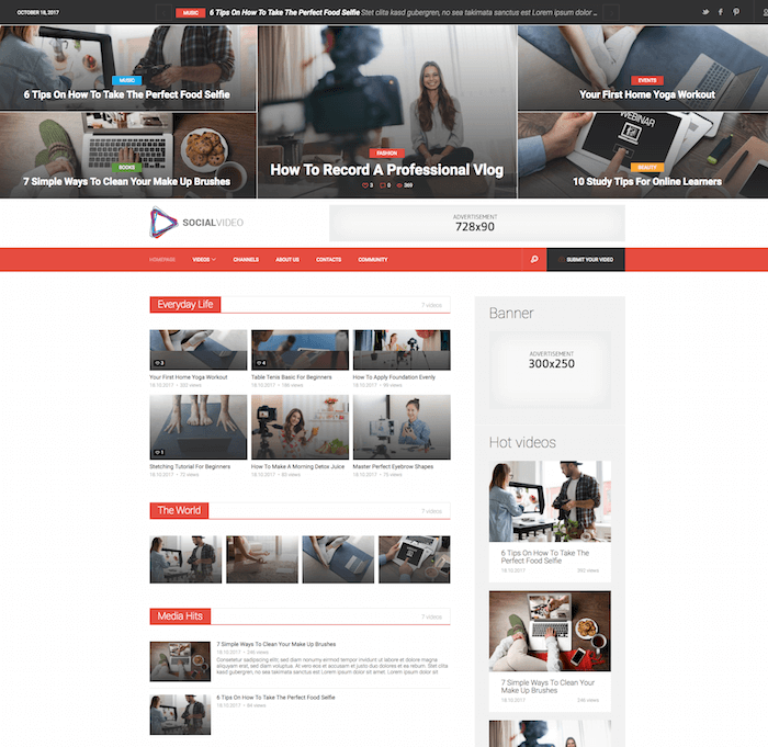 SocialVideo Theme