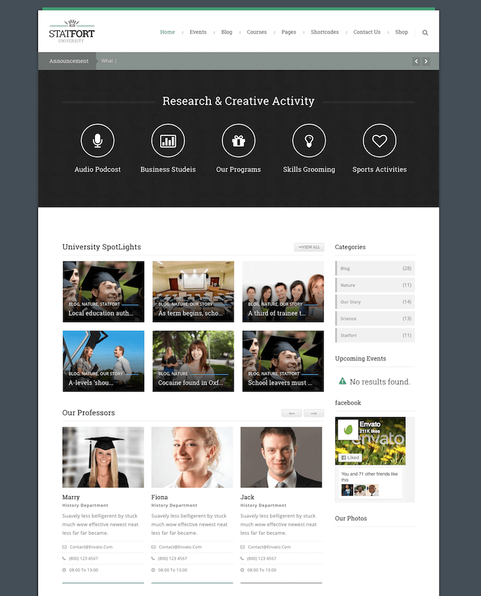 Stratfor Education WordPress Theme