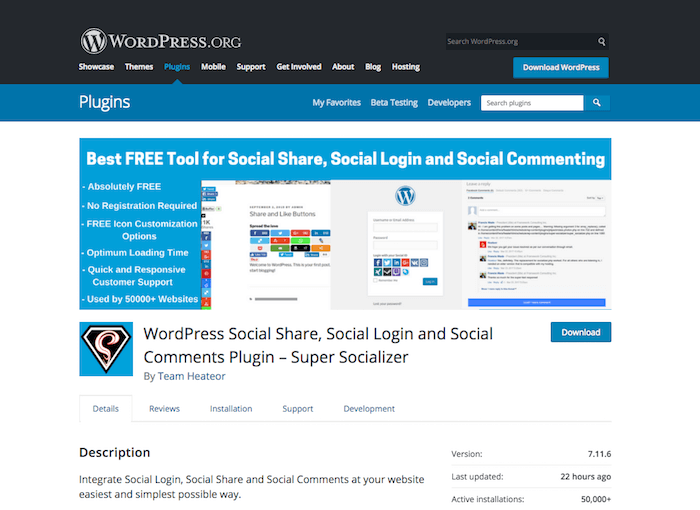 Super Socializer Social Login