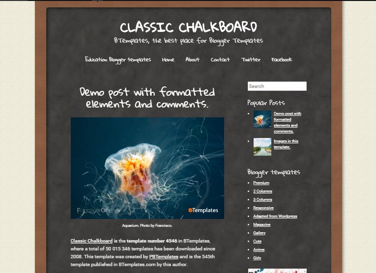 Free Chalkboard Template