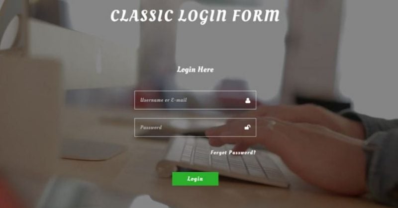 Classic Login Form