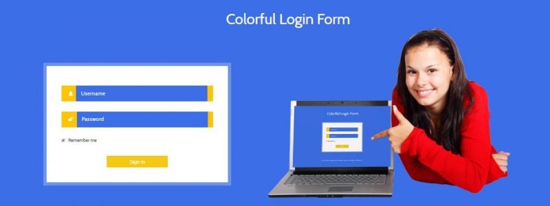 Colorful Login Form