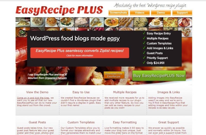 Easy Recipe plugin