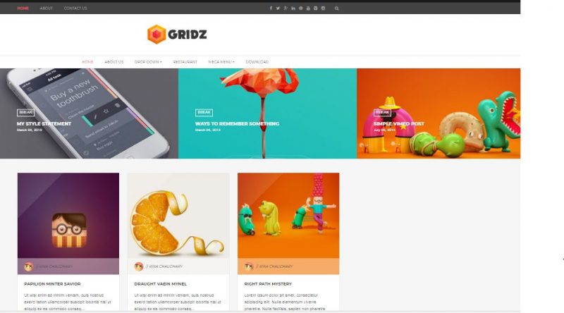 Gridz Blogspot Template