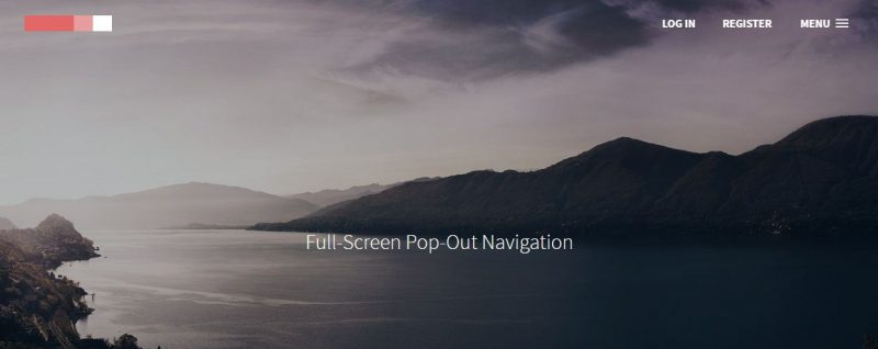 Full-Screen Pop out Navigation