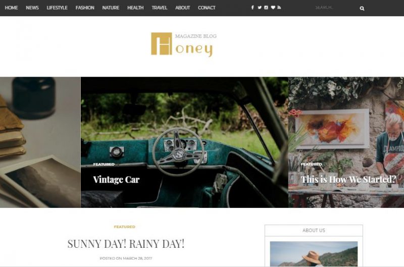 honey-blogger-template