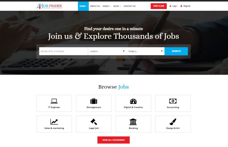Jobs Finder WordPress Theme