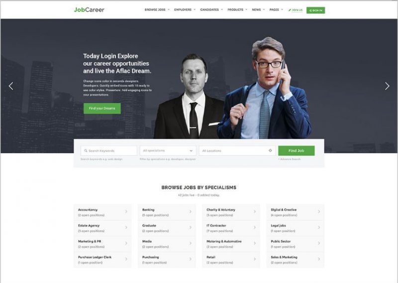 JobCareer Job Board WordPress Theme