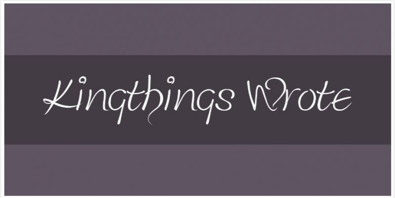 Kingthings Wrote Font