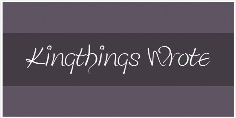 Kingthings Wrote Font