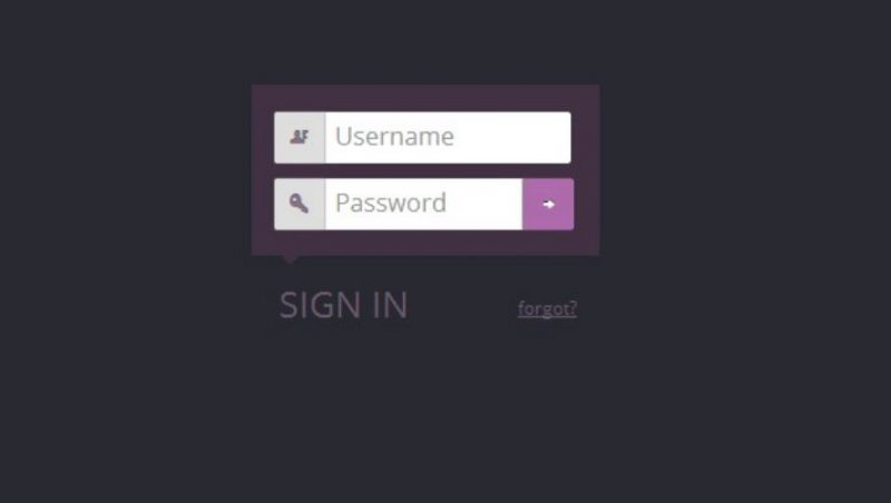 Minimal Style Dark Login Form